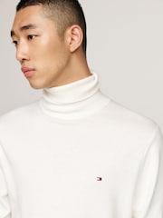 Wit - Tommy Hilfiger Pima Cotton Cashmere Roll Neck Sweater - Image 4 of 5