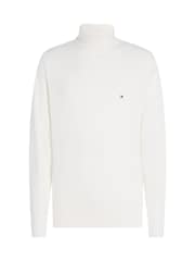 Wit - Tommy Hilfiger Pima Cotton Cashmere Roll Neck Sweater - Image 5 of 5