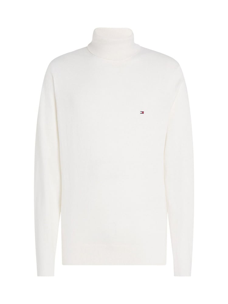Wit - Tommy Hilfiger Pima Cotton Cashmere Roll Neck Sweater - Image 5 of 5