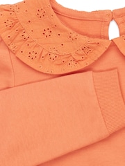 M&Co Orange Collared Top and Ditsy Leggings Set - Image 5 of 5