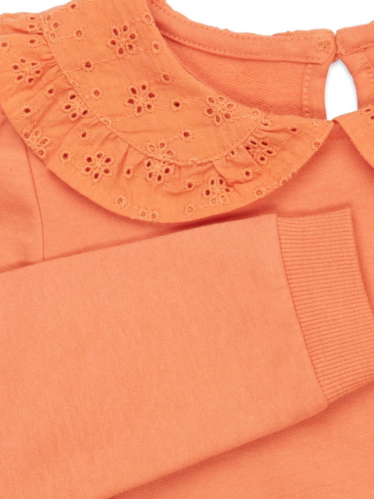 M&Co Orange Collared Top and Ditsy Leggings Set - Image 5 of 5