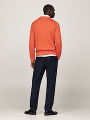 Tommy Hilfiger Orange Classic Cable Jumper - Image 2 of 5