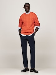 Tommy Hilfiger Orange Classic Cable Jumper - Image 3 of 5