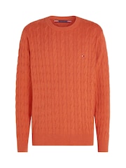 Tommy Hilfiger Orange Classic Cable Jumper - Image 5 of 5