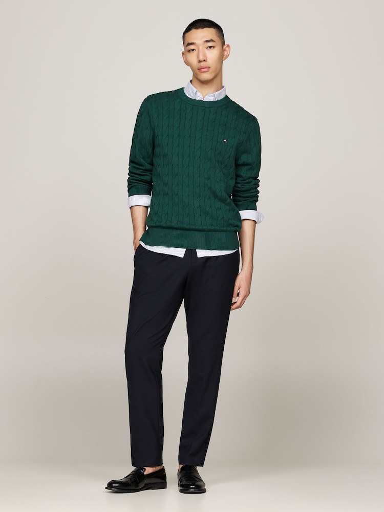 Tommy Hilfiger Green Classic Cable Jumper - Image 2 of 5