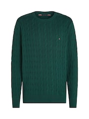 Tommy Hilfiger Green Classic Cable Jumper - Image 5 of 5