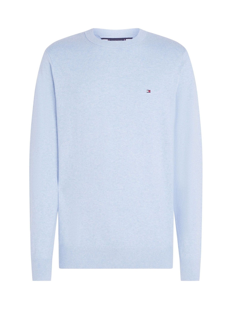 Tommy Hilfiger Blue Organic Pima Cotton Cashmere Crew Neck Sweater - Image 5 of 5