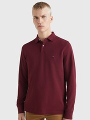 Tommy Hilfiger Red 1985 Regular Fit Long Sleeved Polo Shirt - Image 1 of 5