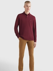 Tommy Hilfiger Red 1985 Regular Fit Long Sleeved Polo Shirt - Image 4 of 5