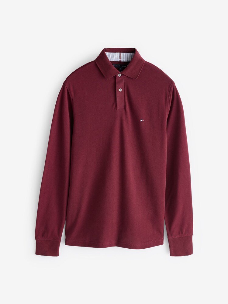 Tommy Hilfiger Red 1985 Regular Fit Long Sleeved Polo Shirt - Image 5 of 5 Tommy Hilfiger Red 1985 Regular Fit Long Sleeved Polo Shirt - Image 5 of 5