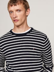 Tommy Hilfiger Blue Essential 100% Cotton Crew Neck Sweater - Image 3 of 3