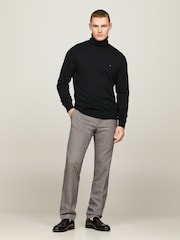 Zwart - Tommy Hilfiger Pima Cotton Cashmere Roll Neck Sweater - Image 1 of 5