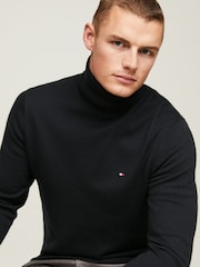 Zwart - Tommy Hilfiger Pima Cotton Cashmere Roll Neck Sweater - Image 3 of 5