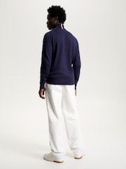 Blauw - Tommy Hilfiger Pima Cotton Cashmere Roll Neck Sweater - Image 2 of 5