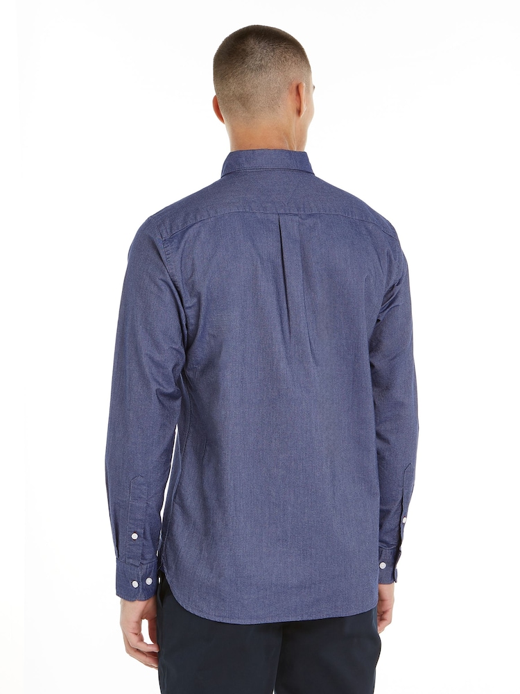 Tommy Hilfiger Blue Regular Fit Solid Heritage Oxford Shirt - Image 2 of 6
