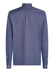 Tommy Hilfiger Blue Regular Fit Solid Heritage Oxford Shirt - Image 5 of 6