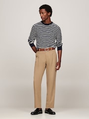 Tommy Hilfiger Blue Cotton Blend Jumper With Cashmere - Image 2 of 5