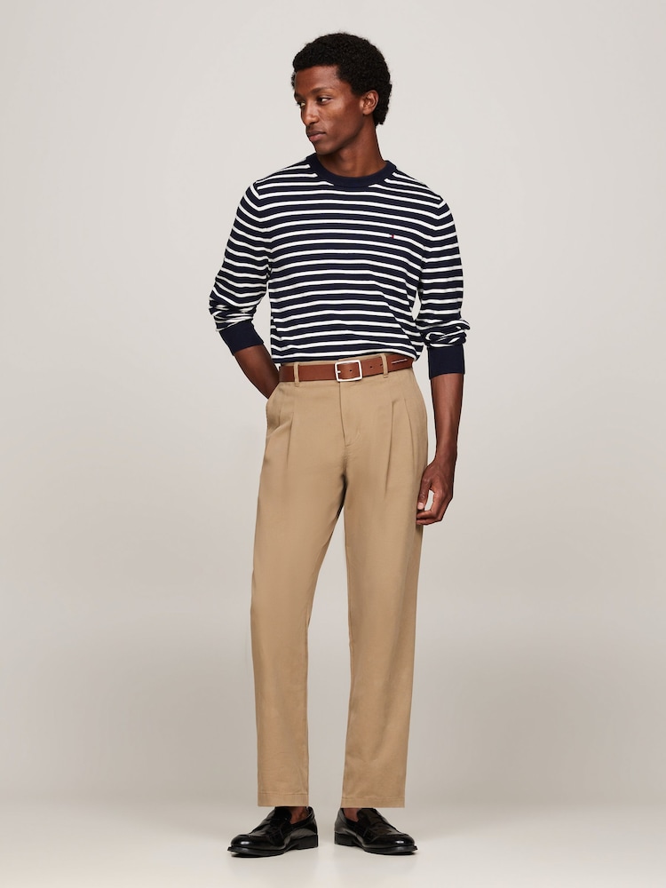 Tommy Hilfiger Blue Cotton Blend Jumper With Cashmere - Image 2 of 5