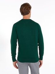 Tommy Hilfiger Green Cotton Blend Jumper With Cashmere - Image 3 of 4