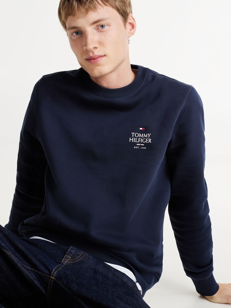 Tommy Hilfiger Blue Stack Sweatshirt - Image 2 of 4