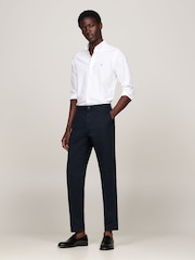 Tommy Hilfiger White Slim Fit Oxford Dobby Shirt - Image 2 of 5