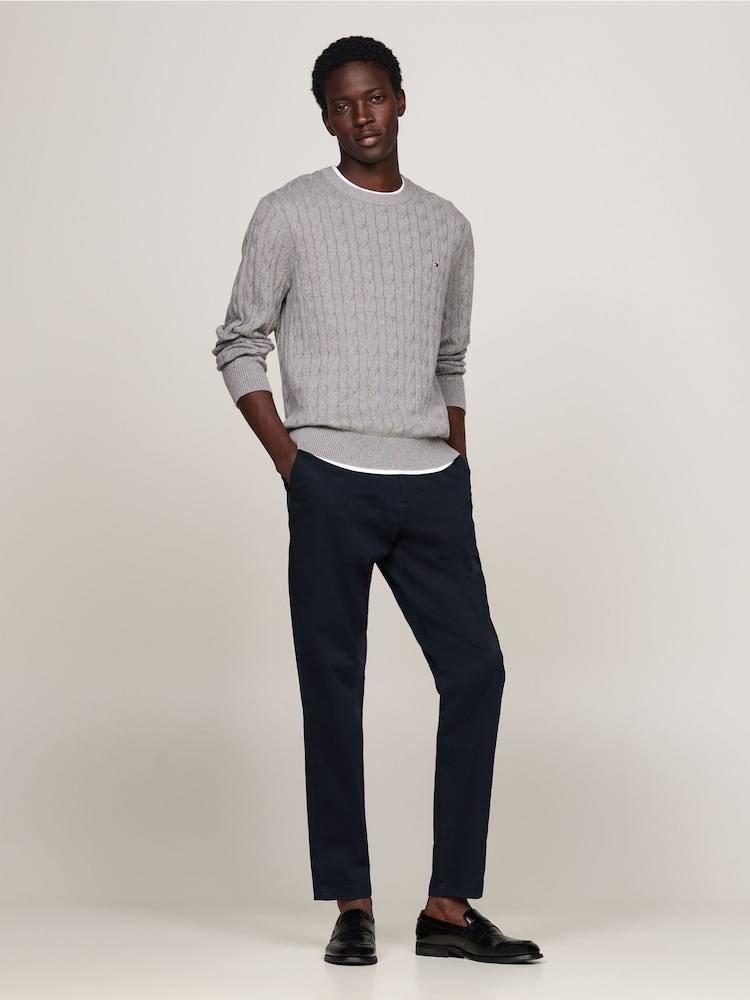 Tommy Hilfiger Grey Classic Cable Jumper - Image 1 of 1