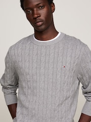Tommy Hilfiger Grey Classic Cable Jumper - Image 3 of 5