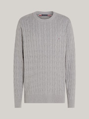 Tommy Hilfiger Grey Classic Cable Jumper - Image 5 of 5