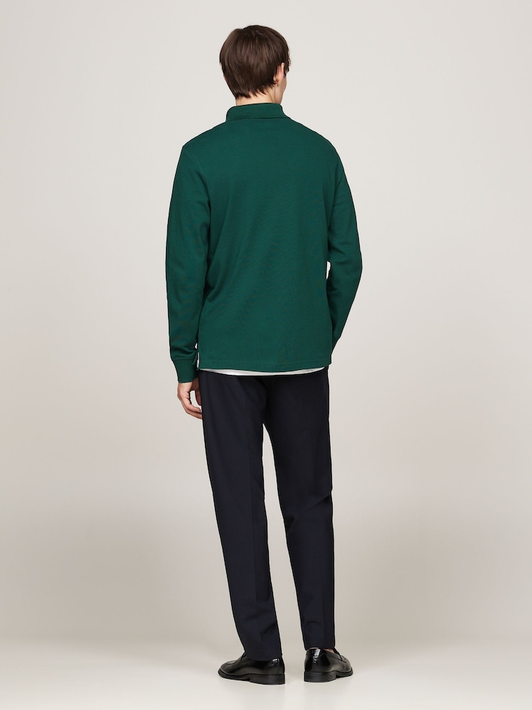 Tommy Hilfiger Green 1985 Regular Long Sleeve Polo Shirt - Image 2 of 6