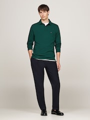 Tommy Hilfiger Green 1985 Regular Long Sleeve Polo Shirt - Image 4 of 6