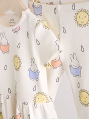 Cream Baby License Miffy Short Sleeve Top and Leggings Set 2 Piece - Image 7 of 11