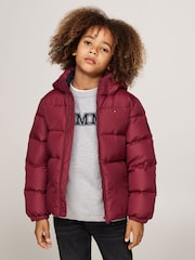 Tommy Hilfiger Red Boys Essential Down Puffer Jacket - Image 1 of 5