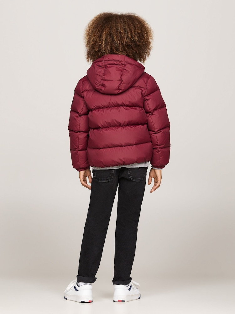 Tommy Hilfiger Red Boys Essential Down Puffer Jacket - Image 2 of 5