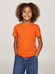 Tommy Hilfiger Orange Regular Fit Essential 100% Cotton T-Shirt - Image 1 of 5