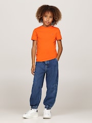 Tommy Hilfiger Orange Regular Fit Essential 100% Cotton T-Shirt - Image 2 of 5