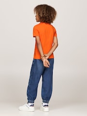 Tommy Hilfiger Orange Regular Fit Essential 100% Cotton T-Shirt - Image 4 of 5