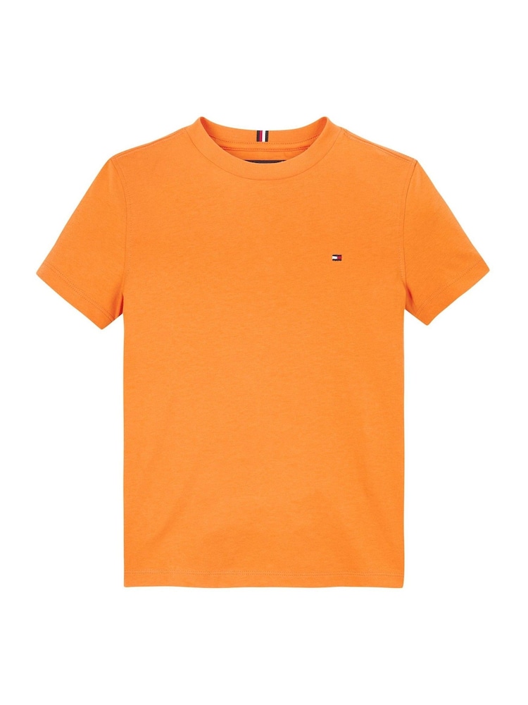 Tommy Hilfiger Orange Regular Fit Essential 100% Cotton T-Shirt - Image 5 of 5