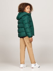 Tommy Hilfiger Green Boys Essential Down Puffer Jacket - Image 2 of 5