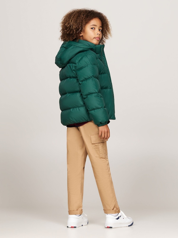 Tommy Hilfiger Green Boys Essential Down Puffer Jacket - Image 2 of 5