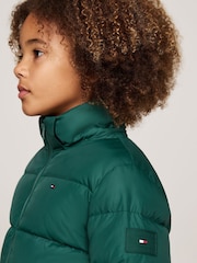 Tommy Hilfiger Green Boys Essential Down Puffer Jacket - Image 4 of 5