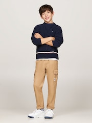 Tommy Hilfiger Blue Global Chenille Cable Sweater - Image 2 of 5