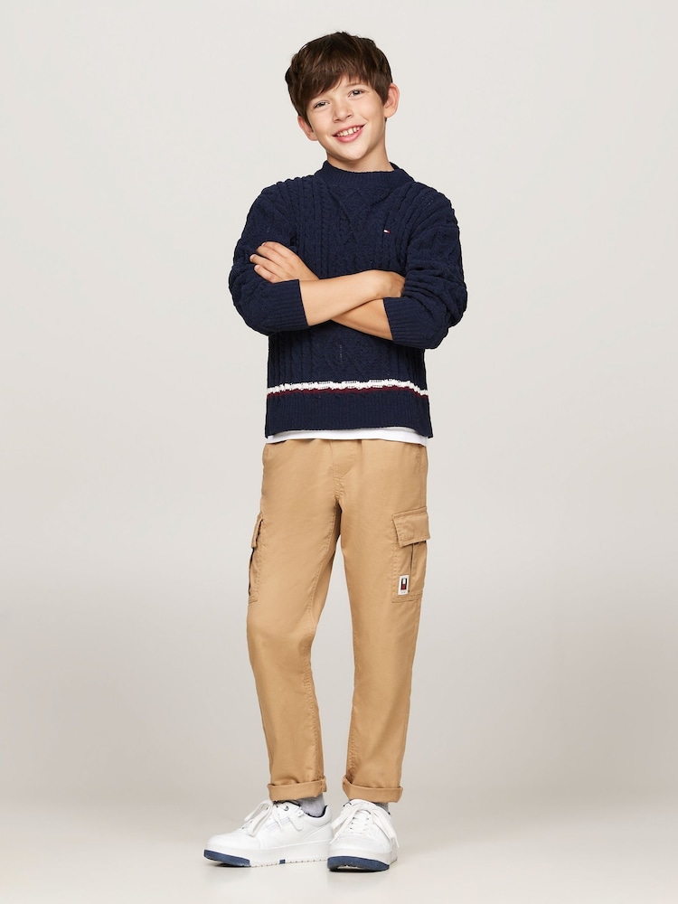 Tommy Hilfiger Blue Global Chenille Cable Sweater - Image 2 of 5