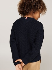 Tommy Hilfiger Colourblock Blue Sweater - Image 3 of 5