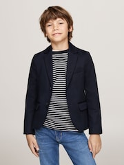 Tommy Hilfiger Синий праздничный тканый блейзер - Изображение 1 из 5