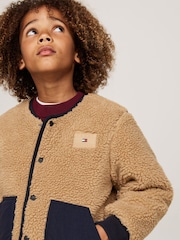 Tommy Hilfiger Reversible Quilted Teddy Green Jacket - Image 3 of 5