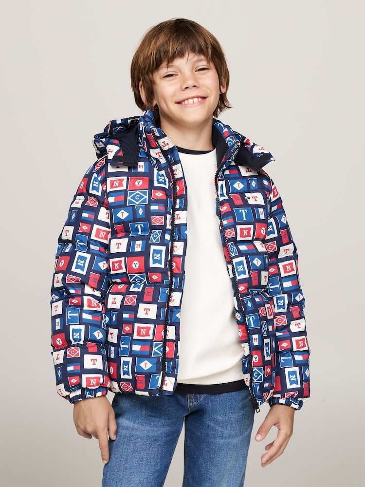 Tommy Hilfiger Blue Boys Essential Down Puffer Jacket - Image 1 of 5