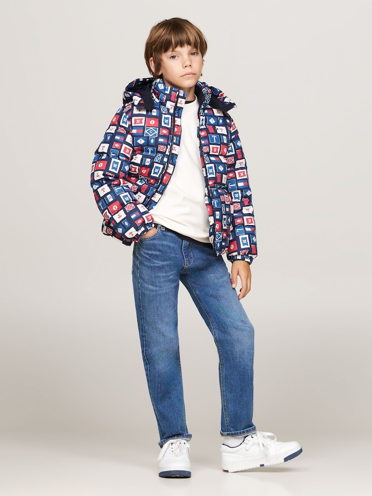 Tommy Hilfiger Blue Boys Essential Down Puffer Jacket - Image 2 of 5