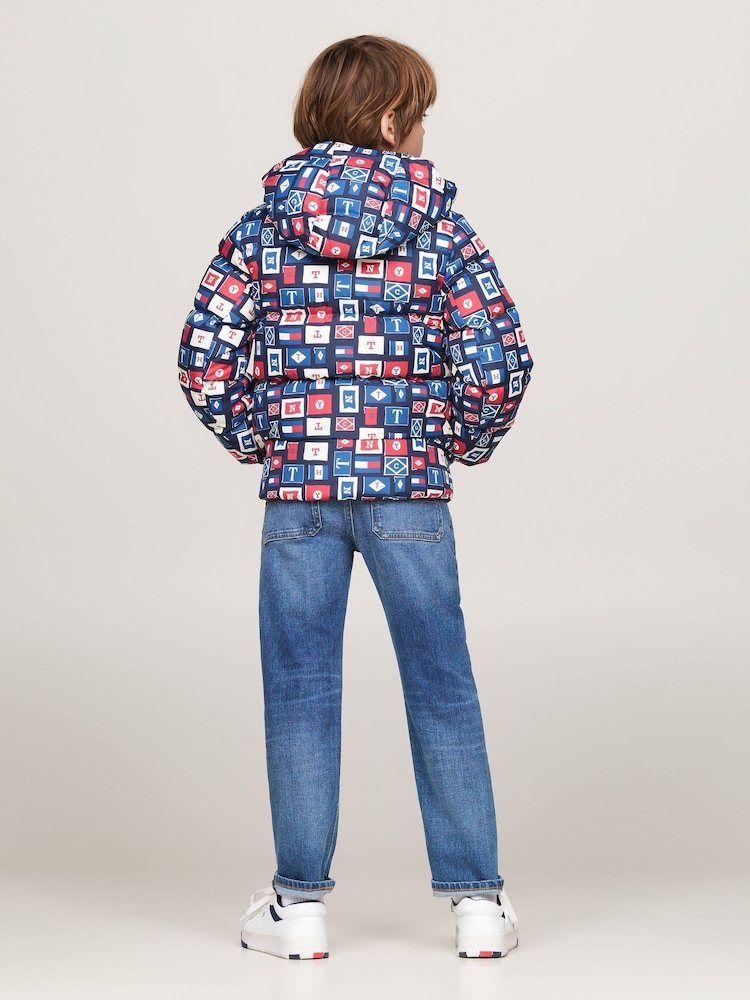 Tommy Hilfiger Blue Boys Essential Down Puffer Jacket - Image 3 of 5