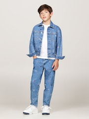 Tommy Hilfiger Blue Archive Flag Embroidered Jeans - Image 2 of 5