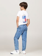 Tommy Hilfiger Blue Archive Flag Embroidered Jeans - Image 3 of 5